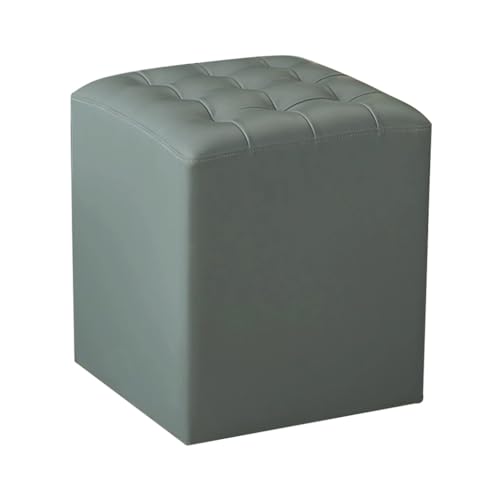 MBNKMEBU Kleiner osmanischer Hocker, Würfel, gepolsterter Sitz, Fußhocker, Pouffe, Fußhocker, Fußbank am Bett, Wechselschuhhocker for Eingangsbereich, Schlafzimmer(Dark Gray,L) von MBNKMEBU
