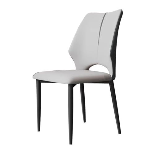 MBNKMEBU Moderne gepolsterte Küchenstühle mit hoher Rückenlehne, bequemer Sitz, moderner Esszimmerstuhl im Mid-Century-Stil for das Wohnzimmerbüro(Light Gray) von MBNKMEBU