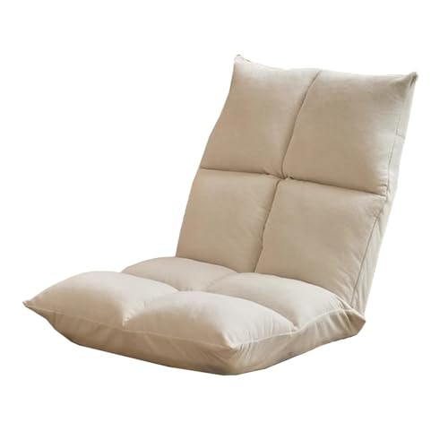 MBNKMEBU Window Lazy Lounge Chairs Sitz Einzelsofa Klappbarer Liegestuhl, Klappbarer Sechsgang-Verstellbarer Lazy Sofasitz Couch Liege for Zuhause(White) von MBNKMEBU