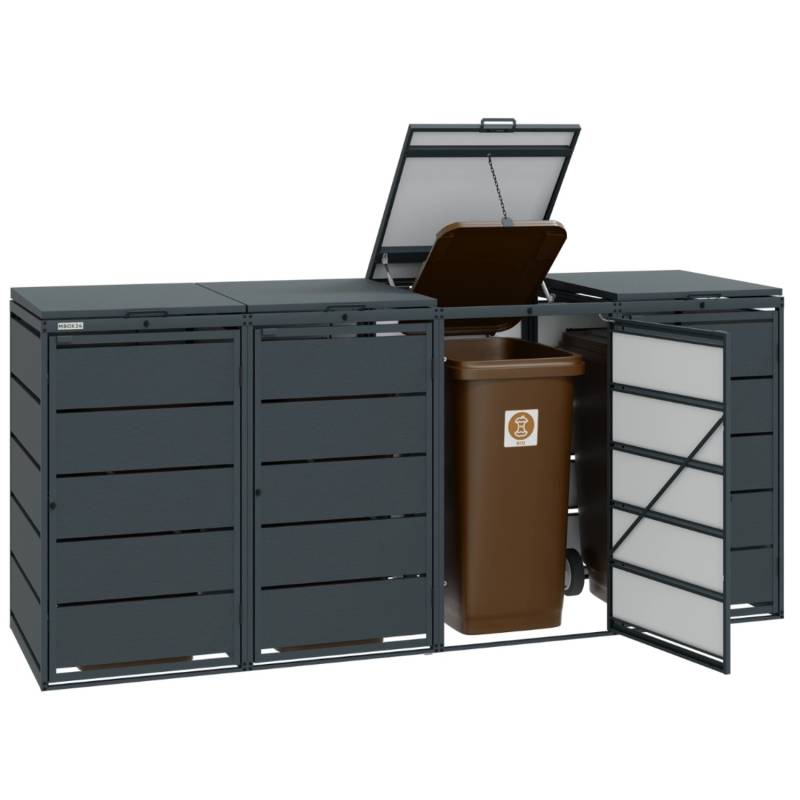MBOX24 MBX Mülltonnenbox C-240-4-7016 von MBOX24