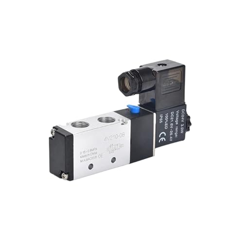 1 Stück pneumatisches elektrisches Magnetventil 5-Wege-2-Positionen-Luftmagnetventil 4V210-08 4V310-10 12 V 24 V 220 V pneumatisches Magnetventil(220V) von MBPAIHOP
