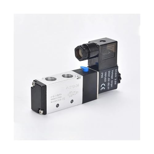 1 Stück pneumatisches elektrisches Magnetventil 5-Wege-2-Positionen-Luftmagnetventil 4V210-08 4V310-10 12 V 24 V 220 V pneumatisches Magnetventil(DV12V) von MBPAIHOP