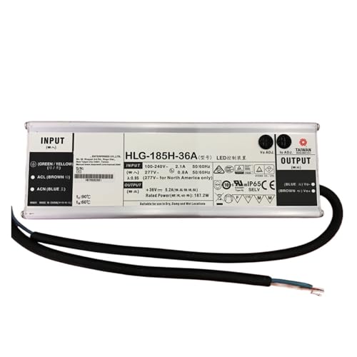 HLG-185H 12A 12B 24A 24B 30A 36A 36B 42A 48A 185W Konstantstrom + Konstantspannungstreiber(HLG-185H-12B 12V) von MBPAIHOP