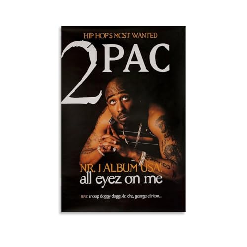 MBRAIKEG 2Pac Songposter "All Eyez on MeAlbum", Musik, Künstler, Album, Leinwand, dekorative Wandkunst, Wanddekoration, ungerahmt, 40 x 60 cm MBRAIKEG 2Pac Songposter "All Eyez on MeAlbum", Musik, Künstler, Album, Leinwand, dekorative Wandkunst, Wanddekoration, ungerahmt, 40 x 60 cm von MBRAIKEG