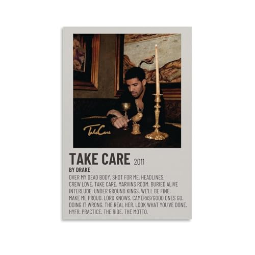 MBRAIKEG Aubrey Drake Graham "Take CareAlbum", Song-Poster, Musik, Künstler, Album, Leinwand, dekorative Wandkunst, Wanddekoration, ungerahmt, 30 x 45 cm MBRAIKEG Aubrey Drake Graham "Take CareAlbum", Song-Poster, Musik, Künstler, Album, Leinwand, dekorative Wandkunst, Wanddekoration, ungerahmt, 30 x 45 cm von MBRAIKEG