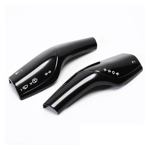 Auto Innen Navigation Panel Dekoration Für Tesla Für Model 3 Für Model Y 2022-2023 2PCS Innen Umbau Patch Auto ABS Spalte Shift Schutz Abdeckung(Bright Black) von MBROS