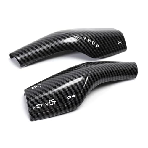Auto Innen Navigation Panel Dekoration Für Tesla Für Model 3 Für Model Y 2022-2023 2PCS Innen Umbau Patch Auto ABS Spalte Shift Schutz Abdeckung(Carbon Fiber) von MBROS