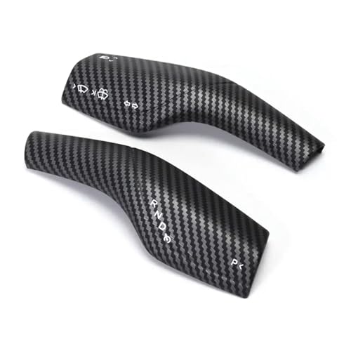 Auto Innen Navigation Panel Dekoration Für Tesla Für Model 3 Für Model Y 2022-2023 2PCS Innen Umbau Patch Auto ABS Spalte Shift Schutz Abdeckung(Matte Carbon Fiber) von MBROS