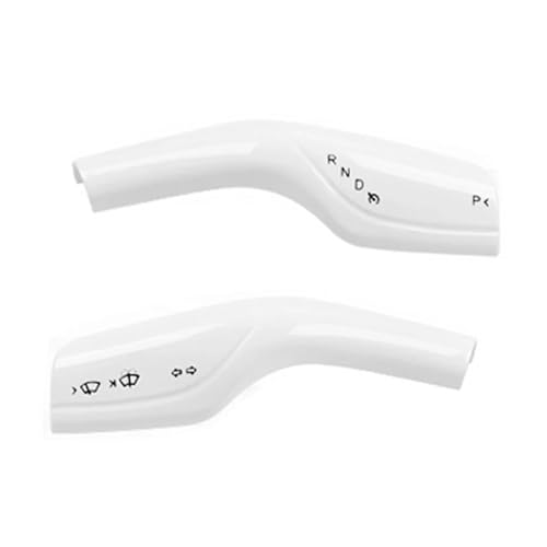 Auto Innen Navigation Panel Dekoration Für Tesla Für Model 3 Für Model Y 2022-2023 2PCS Innen Umbau Patch Auto ABS Spalte Shift Schutz Abdeckung(Whtie) von MBROS