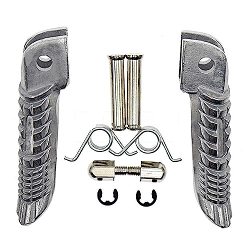 Fußrasten Rest Motorrad Vorne Und Hinten Fußstützen Für S&UZUKI Für SV 650 SV650 SV1000 GSXR600 GSXR750 Für G&SXR 750 GSXR1000 2001-2008 Motor Fußrasten Pedal Fußstütze Platte (Color : Chrome Front) von MBROS