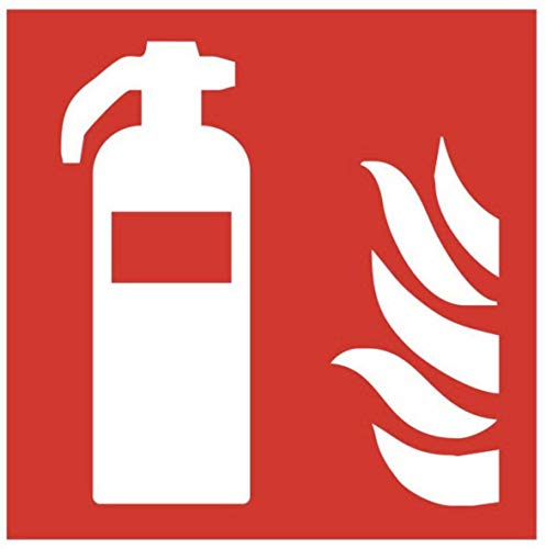 5er Set Feuerlöscher Symbol Schild Brandschutzzeichen 5x5cm Folie selbstklebend von MBS-FIRE® von MBS-FIRE - Brandschutzfachhandel