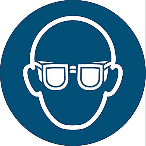 Aufkleber Gebotszeichen Augenschutz Sicherheitsschild ISO 7010 ASR blau 200mm von MBS-FIRE von MBS-FIRE - Brandschutzfachhandel