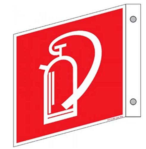 Feuerlöscher Schild Brandschutzzeichen 15x15cm Fahnenschild BGV DIN von MBS-FIRE - Brandschutzfachhandel