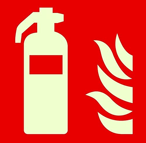 Feuerlöscher Symbol Schild 15x15cm Kunststoff langnachleuchtend ASR A1.3 ISO7010 von MBS-FIRE von MBS-FIRE - Brandschutzfachhandel