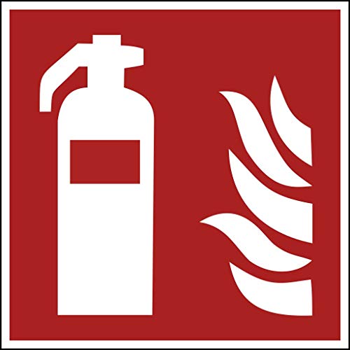 Feuerlöscher Symbol Schild Brandschutzzeichen 20 x 20 Kunststoff Nachleuchtend von MBS-FIRE von MBS-FIRE - Brandschutzfachhandel