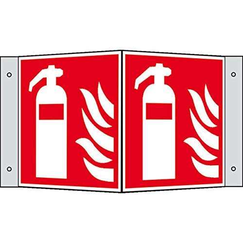 MBS-FIRE® Feuerlöscher Winkelschild Nach ISO 7010, Nachleuchtend Oder Nicht, Größe: 150x150 Oder 200x200mm von MBS-FIRE - Brandschutzfachhandel