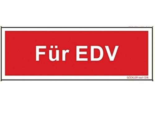 Feuerlöscher Zusatzschild "Für EDV" Brandschutzzeichen CO2 Feuerlöscher von MBS-FIRE® von MBS-FIRE - Brandschutzfachhandel