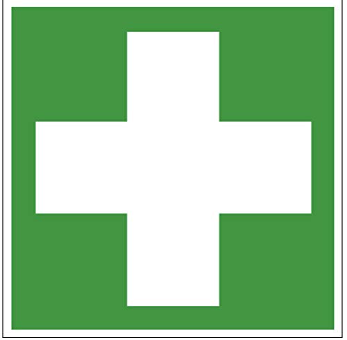 Schild Aufkleber Folie selbstklebend "Erste Hilfe" Verbandskasten Kreuz Größe: 150 x 150mm Schild Aufkleber Folie selbstklebend "Erste Hilfe" Verbandskasten Kreuz Größe: 150 x 150mm von MBS-FIRE - Brandschutzfachhandel