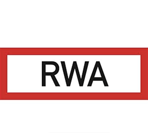 Schild Aufkleber RWA Rauchabzug selbstklebende Folie nach DIN von MBS-FIRE von MBS-FIRE - Brandschutzfachhandel
