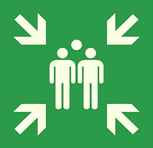 MBS-FIRE - Schild Sammelplatz 15x15cm Folie selbstklebend ISO7010 von MBS-FIRE - Brandschutzfachhandel