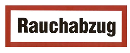 Schild Text Rauchabzug RWA Kunststoffplatte 150x51mm von MBS-FIRE - Brandschutzfachhandel