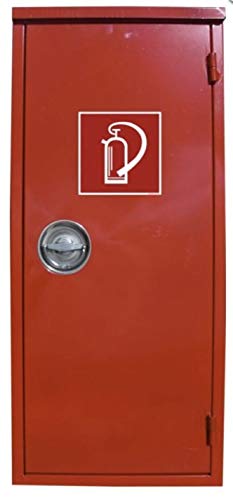 Stahlblechschutzschrank Feuerlöscher mit Feuerlöscher Symbol Schrank rot von MBS-FIRE® von MBS-FIRE - Brandschutzfachhandel