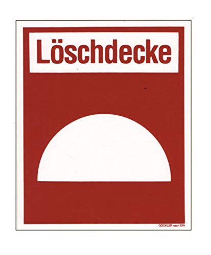 Symbol Schild Löschdecke Brandschutzzeichen 15x18cm Folie BGV DIN von MBS-FIRE von MBS-FIRE - Brandschutzfachhandel