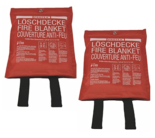 2X Protex Löschdecke 1,10x1,10m DIN EN 1869 Brandschutzdecke Feuerlöschdecke 2X Protex Löschdecke 1,10x1,10m DIN EN 1869 Brandschutzdecke Feuerlöschdecke von MBS FIRE