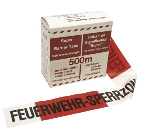 500 m Absperrband Aufdruck: FEUERWEHR SPERRZONE Flatterband Absperrung 500 m Absperrband Aufdruck: FEUERWEHR SPERRZONE Flatterband Absperrung von MBS FIRE