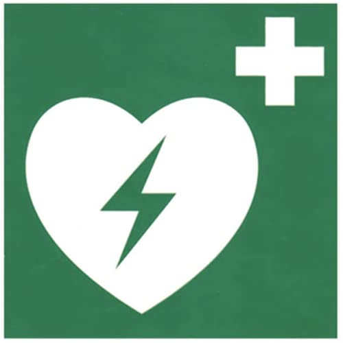 Aufkleber Schild Defibrillator Defi selbstklebende Folie ISO7010 ASR A1.3 AED von MBS FIRE