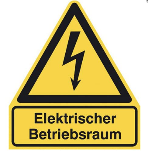Aufkleber "elektrischer Betriebsraum" Schild ISO7010 ASR gelb 210x245mm von MBS FIRE
