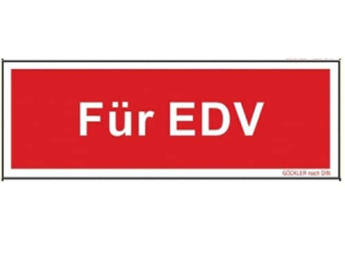Feuerlöscher Zusatzschild "Für EDV" Brandschutzzeichen von MBS FIRE