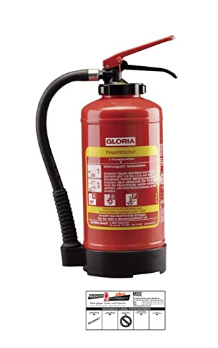 Gloria FB3EASY 3l Fettbrand Feuerlöscher Schaum inklusive Halterung und Plakette MBS FIRE von MBS FIRE