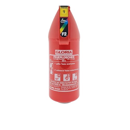 Gloria - 2 kg Auto-Pulverlöscher F2GM - geeignet für die Brandklasse A, B, C - mit Manometer - inkl. Kfz-Halterung - inkl. aktuellem Prüfnachweis Gloria - 2 kg Auto-Pulverlöscher F2GM - geeignet für die Brandklasse A, B, C - mit Manometer - inkl. Kfz-Halterung - inkl. aktuellem Prüfnachweis von MBS FIRE