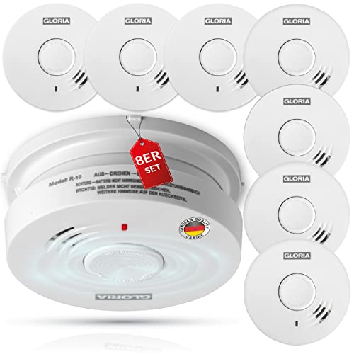 Gloria Rauchwarnmelder 8X R-10 mit 10 Jahren Garantie und fest eingebauter Lithium Batterie Gloria Rauchwarnmelder 8X R-10 mit 10 Jahren Garantie und fest eingebauter Lithium Batterie von MBS FIRE