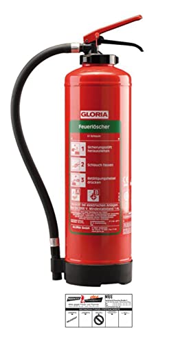 Gloria SE+6EASY AB Schaum Feuerlöscher Schaumlöscher inkl. Halterung u. Plakette von MBS FIRE