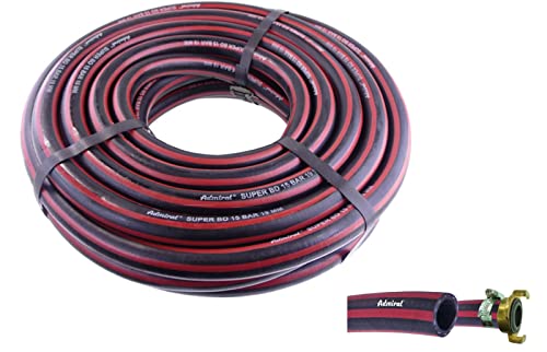 Robuster NBR Wasserschlauch 40m 1" Zoll inkl. Geka GK Kupplung Bauschlauch DN25 von MBS FIRE