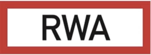 Schild Aufkleber RWA Rauchabzug selbstklebende Folie nach DIN von MBS FIRE