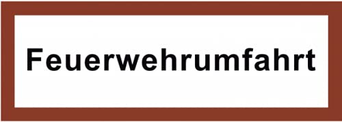 Schild Feuerwehrumfahrt 590x210mm ALU 3mm Feuerwehrzufahrt von MBS FIRE