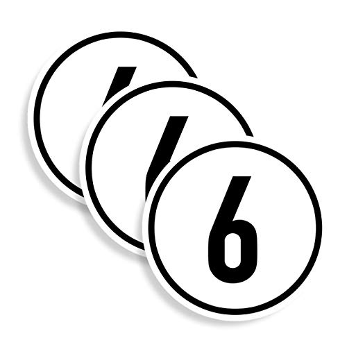 3 Stück - Aufkleber Geschwindigkeits-Schild 6 km/h Folie gemäß StVZO § 58 | Ø5-30cm Made in Germany, Größe: Ø30 cm von MBS-SIGNS