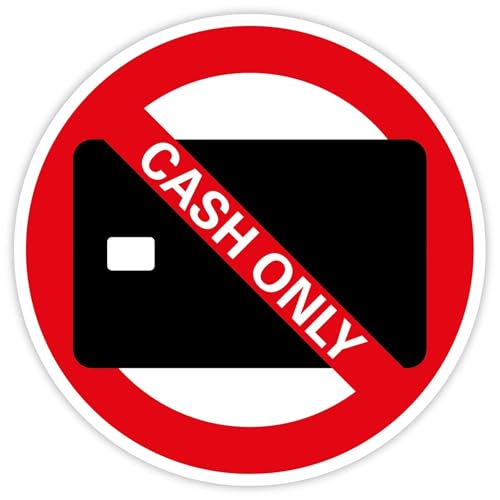 Aufkleber „Cash Only“ Nur Bargeld – Keine Kartenzahlung möglich Folie Sticker | Rot | Ø 5-30 cm Made in Germany, Größe: Ø30 cm Aufkleber „Cash Only“ Nur Bargeld – Keine Kartenzahlung möglich Folie Sticker | Rot | Ø 5-30 cm Made in Germany, Größe: Ø30 cm von MBS-SIGNS