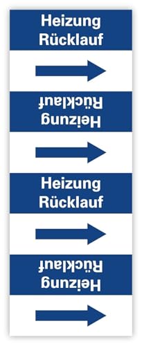 Aufkleber „Heizung Rücklauf“ Banderole mit Pfeilen für Rohrleitung Kennzeichnung Flussrichtung Folie Etikett Sticker | Rot | Größe wählbar Made in Germany, Größe: 15 x 40 cm Aufkleber „Heizung Rücklauf“ Banderole mit Pfeilen für Rohrleitung Kennzeichnung Flussrichtung Folie Etikett Sticker | Rot | Größe wählbar Made in Germany, Größe: 15 x 40 cm von MBS SIGNS