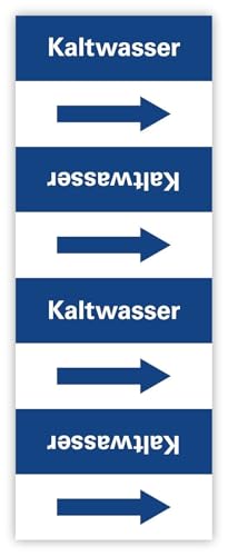 Aufkleber „Kaltwasser“ Banderole mit Pfeilen für Rohrleitung Kennzeichnung Flussrichtung Gebäude Facility Folie Etikett Sticker | Blau | Größe wählbar Made in Germany, Größe: 7,5 x 20 cm Aufkleber „Kaltwasser“ Banderole mit Pfeilen für Rohrleitung Kennzeichnung Flussrichtung Gebäude Facility Folie Etikett Sticker | Blau | Größe wählbar Made in Germany, Größe: 7,5 x 20 cm von MBS SIGNS