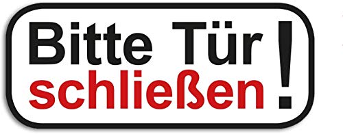 Aufkleber Bitte Tür schließen! Hinweis Warn Schild 36x16cm, schwarz/weiß/rot Made in Germany by MBS-SIGNS von MBS-SIGNS