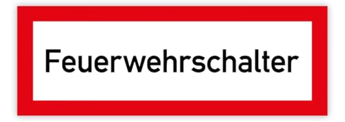 Aufkleber Brandschutzzeichen „Feuerwehrschalter“ Kennzeichnung Solarpanel Photovoltaikanlage Folie selbstklebend nach DIN 4066 | Größe wählbar Made in Germany, Größe: 210 x 74 mm von MBS-SIGNS