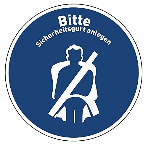 Aufkleber Gebotszeichen „Bitte Sicherheitsgurt anlegen“ Gebot Hinweis Folie selbstklebend | Ø5-30cm Made in Germany, Größen Name: Ø5 cm Aufkleber Gebotszeichen „Bitte Sicherheitsgurt anlegen“ Gebot Hinweis Folie selbstklebend | Ø5-30cm Made in Germany, Größen Name: Ø5 cm von MBS-SIGNS