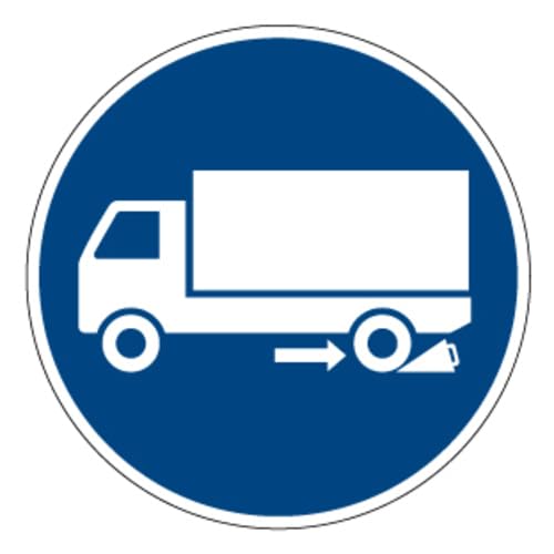Aufkleber Gebotszeichen Hinweis „LKW Unterlegkeil benutzen“ Schild Folie selbstklebend ISO 7010 | Ø5-30cm Made in Germany, Größen Name: Ø20 cm Aufkleber Gebotszeichen Hinweis „LKW Unterlegkeil benutzen“ Schild Folie selbstklebend ISO 7010 | Ø5-30cm Made in Germany, Größen Name: Ø20 cm von MBS-SIGNS