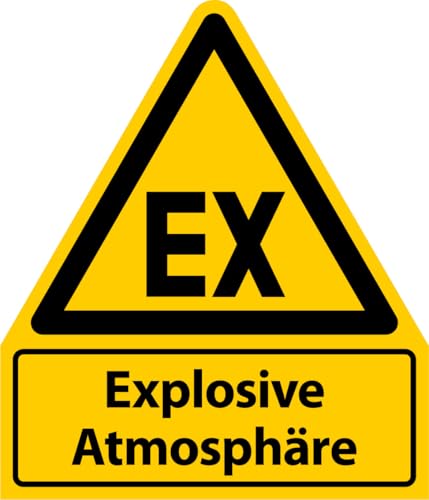 Aufkleber Gefahr EX „Explosive Atmosphäre“ Kombi Symbol + Text Warnzeichen Folie ähnl. ISO 7010 | Größe wählbar Made in Germany, Größe: 105x123 mm Aufkleber Gefahr EX „Explosive Atmosphäre“ Kombi Symbol + Text Warnzeichen Folie ähnl. ISO 7010 | Größe wählbar Made in Germany, Größe: 105x123 mm von MBS-SIGNS