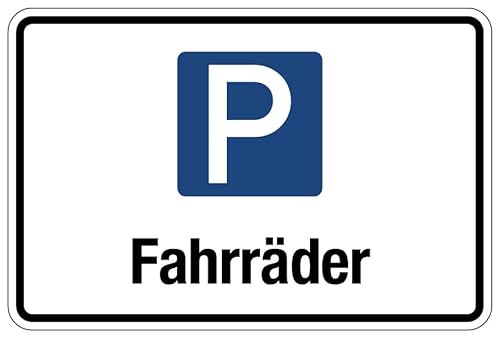 Aufkleber Grundstück „Parken“ Hinweis Schild Folie selbstklebend | Variante wählbar 20x30cm Made in Germany, Größe: Fahrräder Aufkleber Grundstück „Parken“ Hinweis Schild Folie selbstklebend | Variante wählbar 20x30cm Made in Germany, Größe: Fahrräder von MBS SIGNS