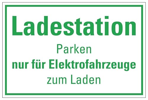Aufkleber Grundstück Hinweis „Ladestation Parken nur für Elektrofahrzeuge“ Schild Folie selbstklebend | Größen wählbar Made in Germany, Größe: 20x30cm Aufkleber Grundstück Hinweis „Ladestation Parken nur für Elektrofahrzeuge“ Schild Folie selbstklebend | Größen wählbar Made in Germany, Größe: 20x30cm von MBS SIGNS